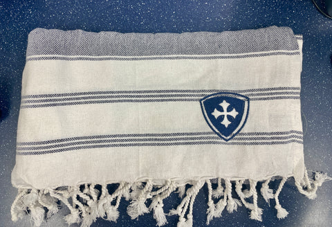 Turkish Beach Towel with Embroidered Shield