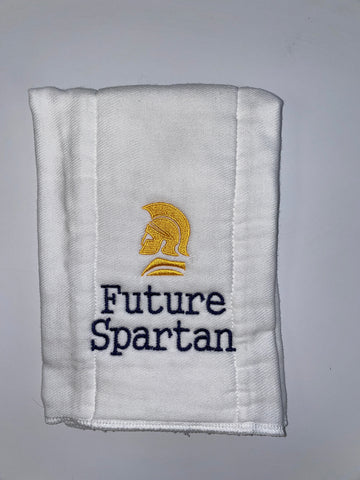 "Future Spartan" Burp Cloth