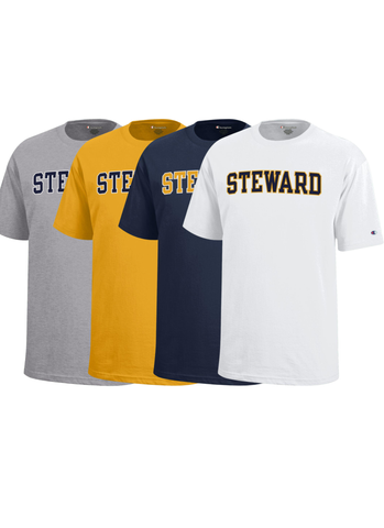"STEWARD" Basic SHORT Sleeve Tee by Champion (Youth and Adult)