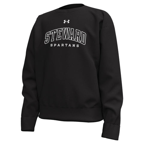Black Crew Sweatshirt with White STEWARD by Under Armour (Youth)